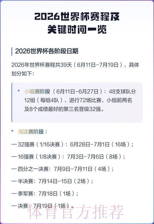 2026世界杯赛程实时更新最新时间表查询入口 2026世界杯赛程实时更新最新时间表查询入口